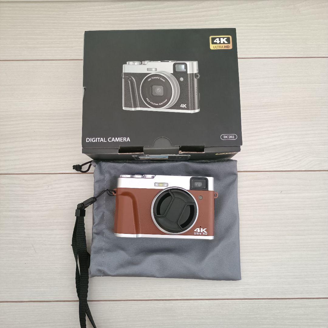 4Kデジタルカメラ ブラウン レトロ オシャレ