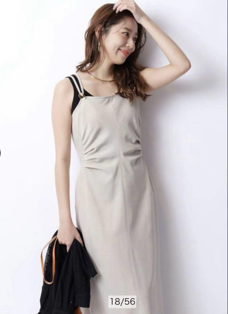 JUSGLITTY 〈鹿沼さんコラボ〉ギャザーキャミワンピース 新品】JUSGLITTY 鹿沼さんコラボ ギャザーキャミワンピース 2