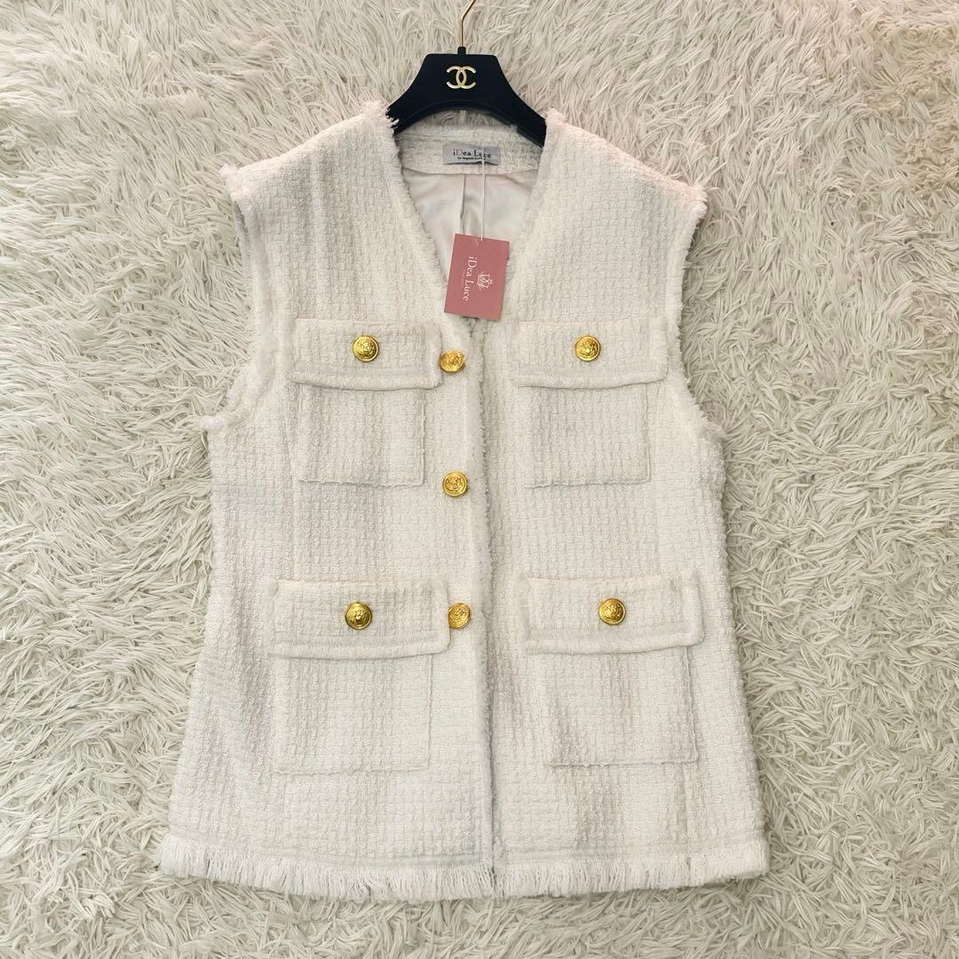 フリンジ 金ボタン