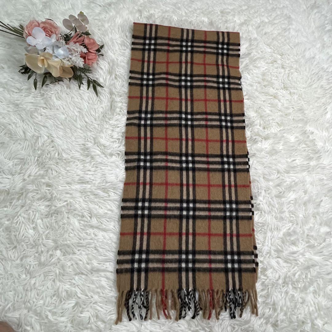 Burberryバーバリー　ノバチェックマフラーカシミヤ100％メンズレディース