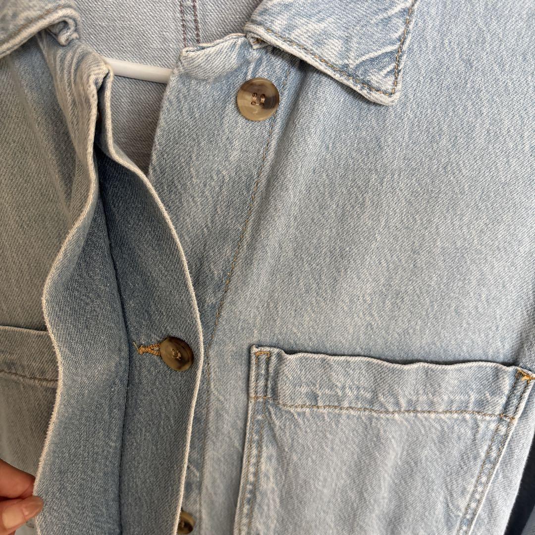 ZARA ザラ　ライトブルーデニムジャケット XS ZARA デニムジャケット XS ライトブルー - メルカリ