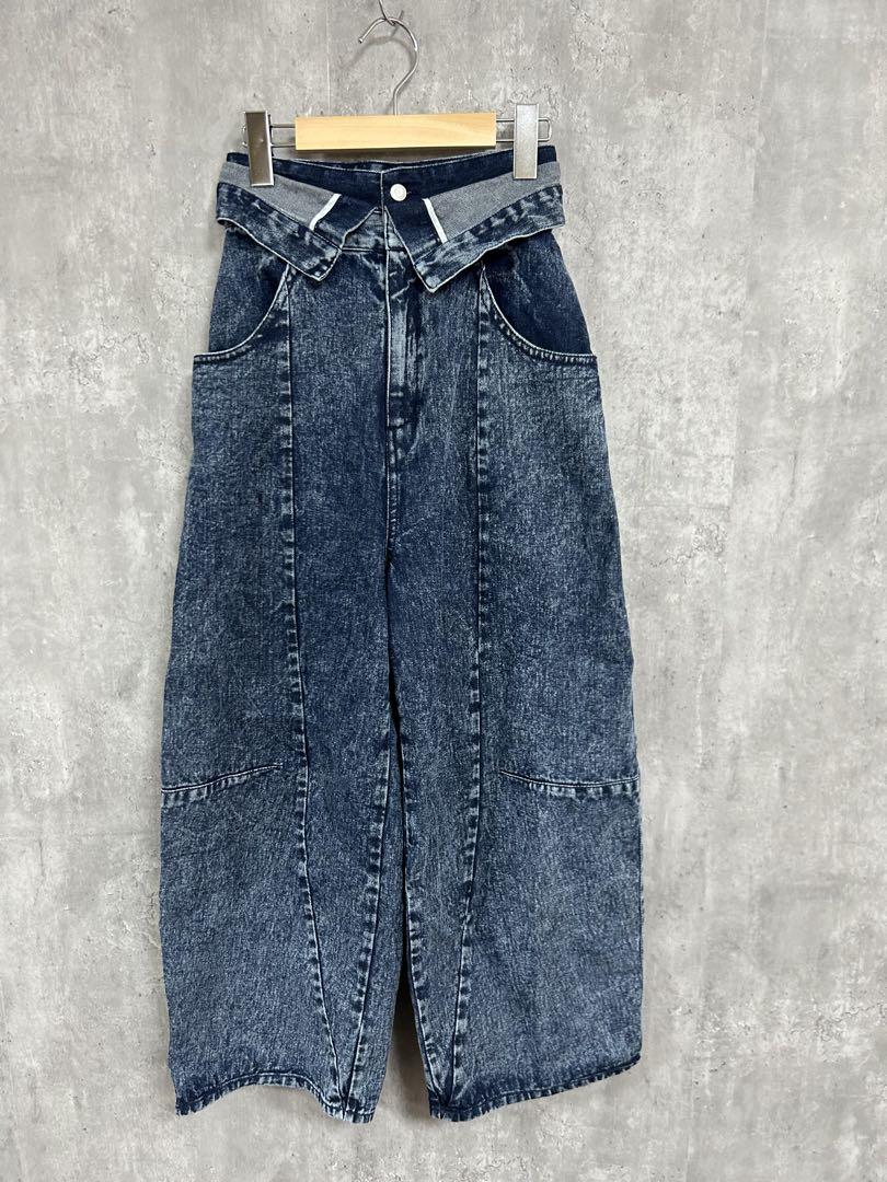 dazzlin ダズリン　ワイド　デニム　パンツ　XS ボトムス　完売品　大人気
