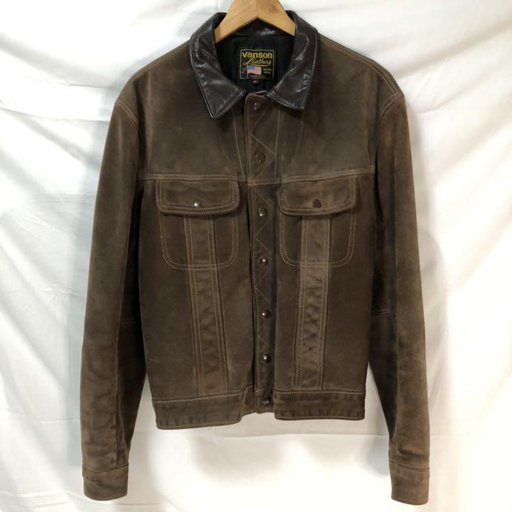 VANSON バンソン プルオーバー スエードレザー ジャケット サイズS
