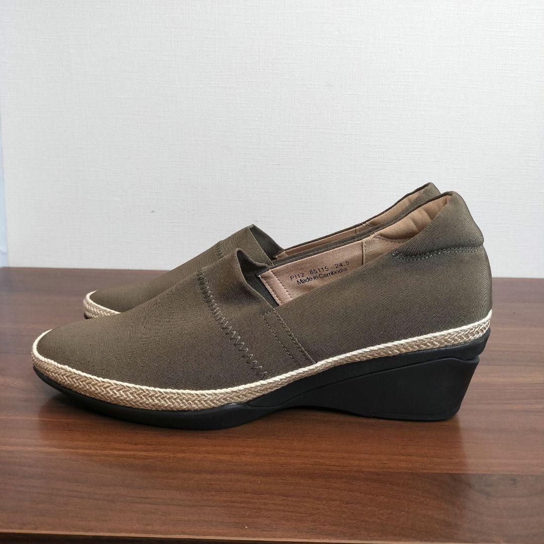 美品 【fitfit】 フィットフィット スリッポン ウェッジソール