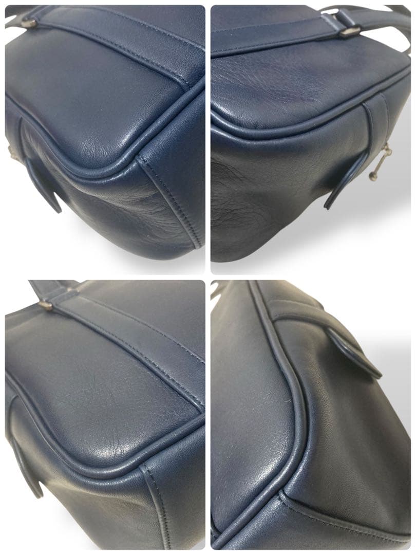 【未使用級】アニエスベーボヤージュ　ショルダートートバッグ　レザー　ロゴ型押し