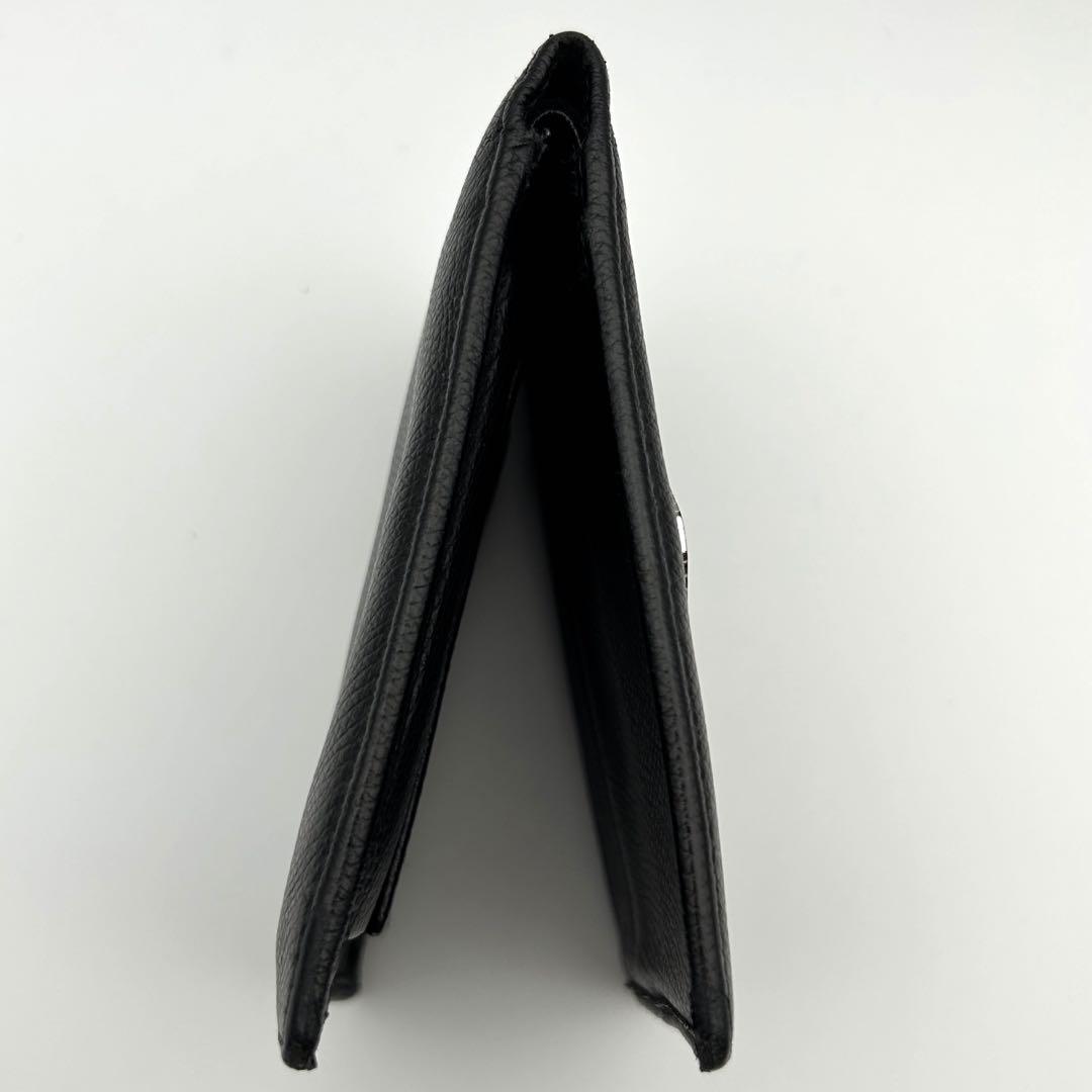 EMPORIO ARMANI エンポリオアルマーニ　短財布　ブラック　上質レザー
