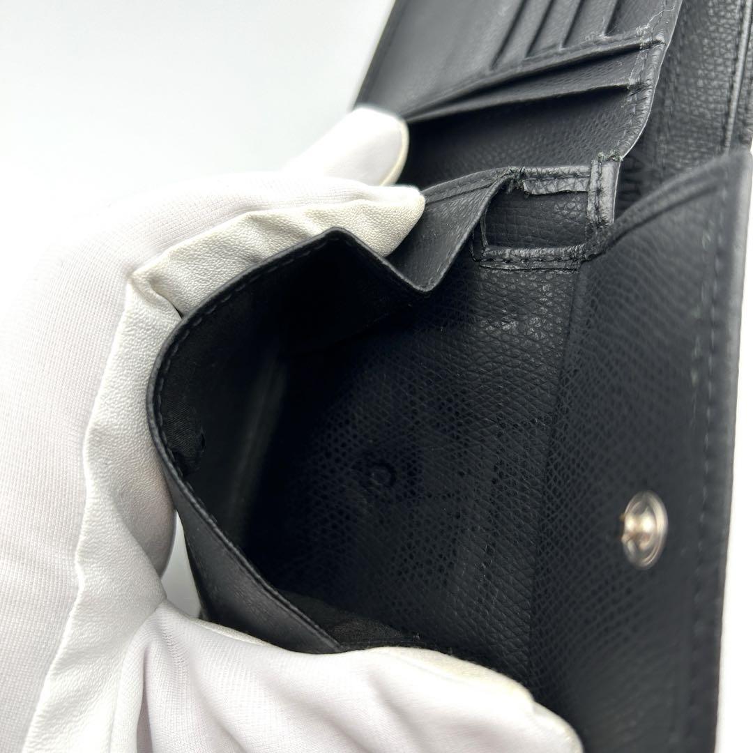 EMPORIO ARMANI エンポリオアルマーニ　短財布　ブラック　上質レザー