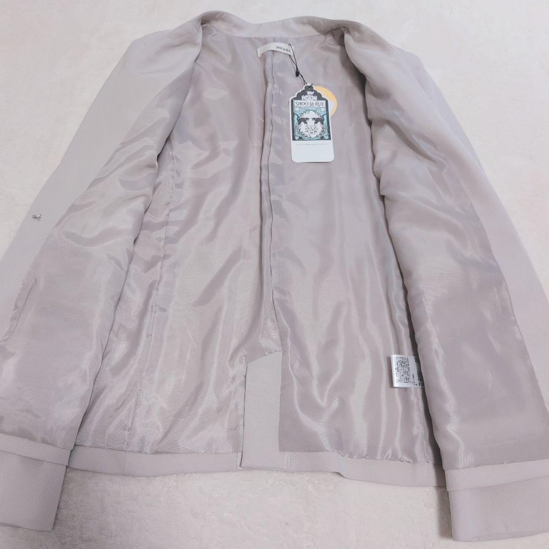 新品未使用　大きいサイズ　シューラルー　洗える　ノーカラー　パンツスーツ　LL