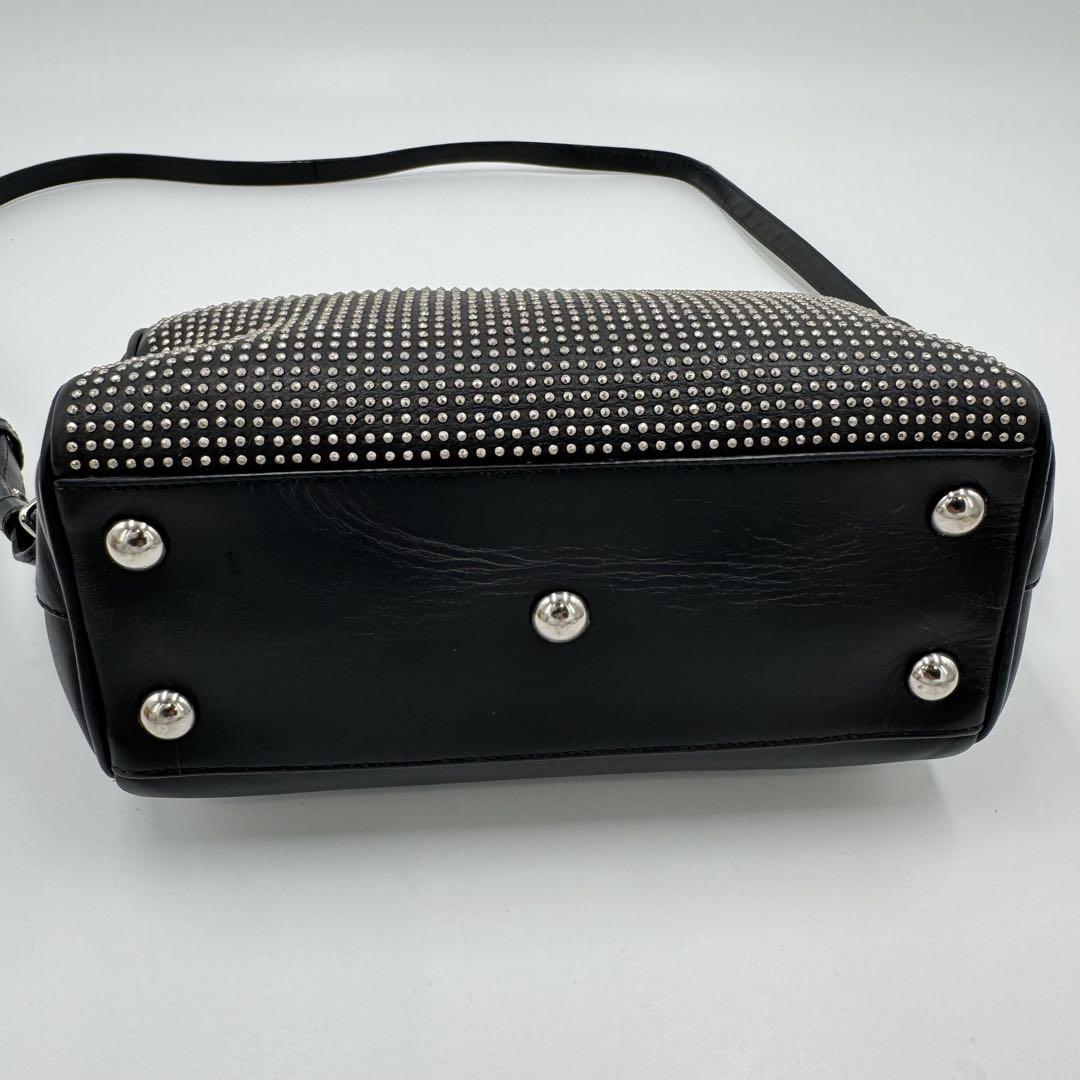 美品 サンローラン ベイビーダッフル スタッズ レザー 2WAY