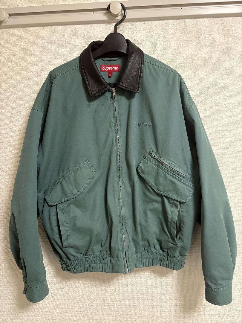 Supreme Leather Collar Utility Jacket L