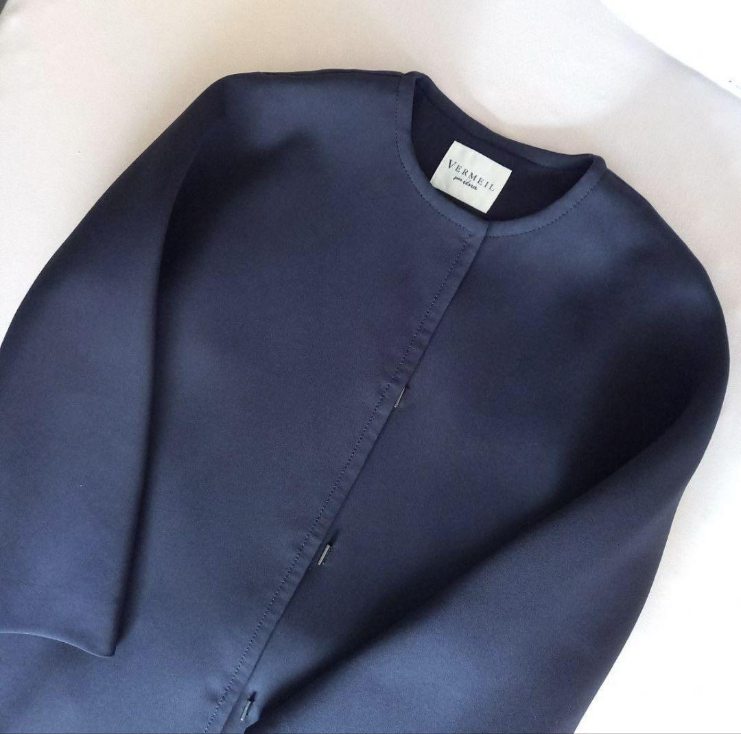 【美品】VERMEIL par iena トリプルクロスノーカラーコート36
