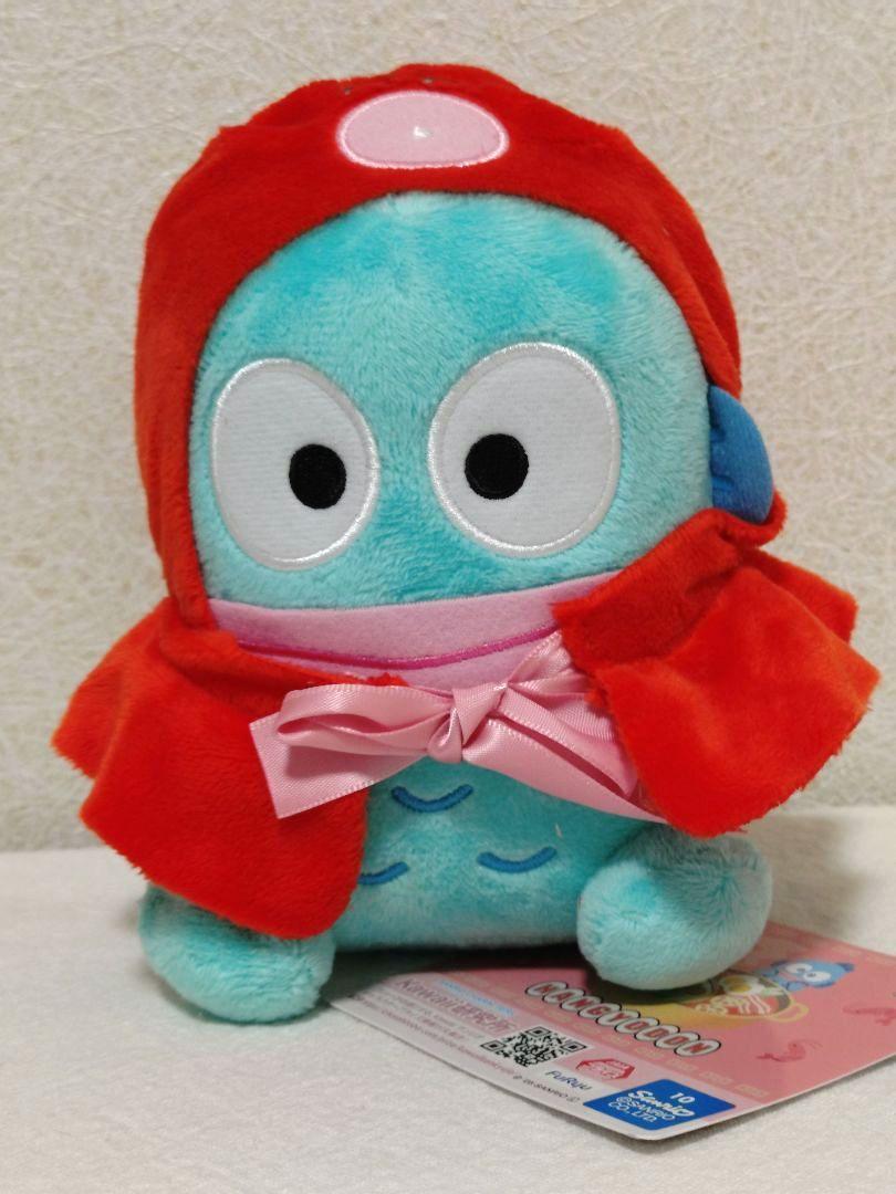 いラインアップ サンリオ ハンギョドン 1点 おめかしポンチョ付きぬいぐるみ ストラップ