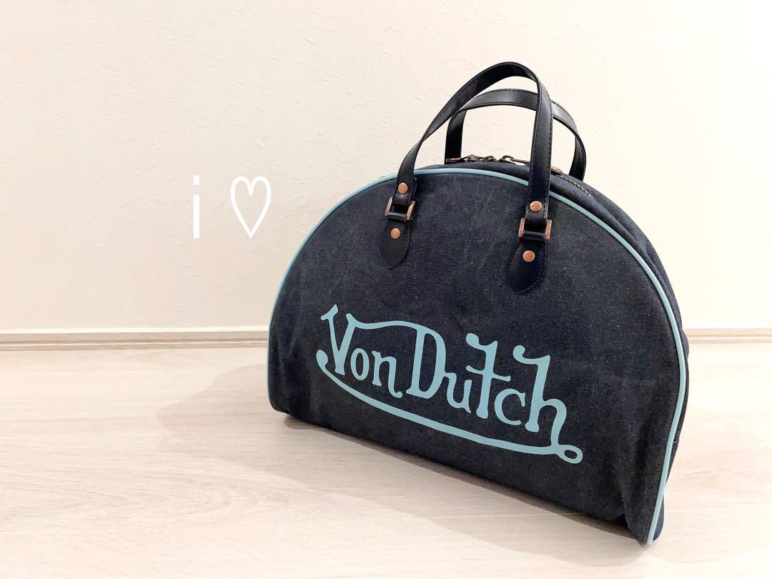 美品　Von Dutch ヴィンテージ　デニム　バッグ　水色
