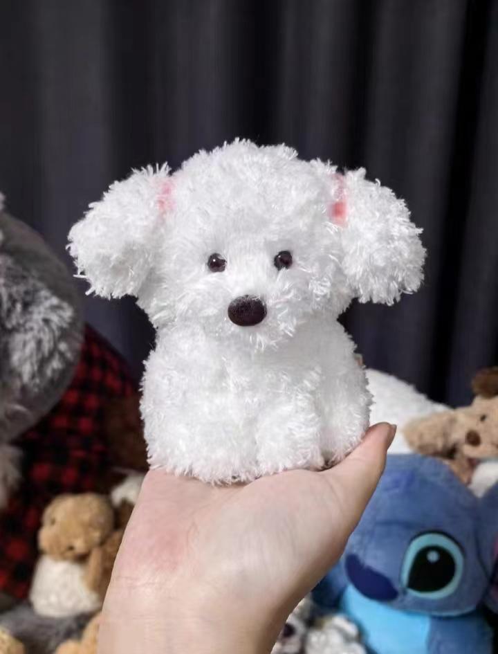 ホワイト犬のあみぐるみ