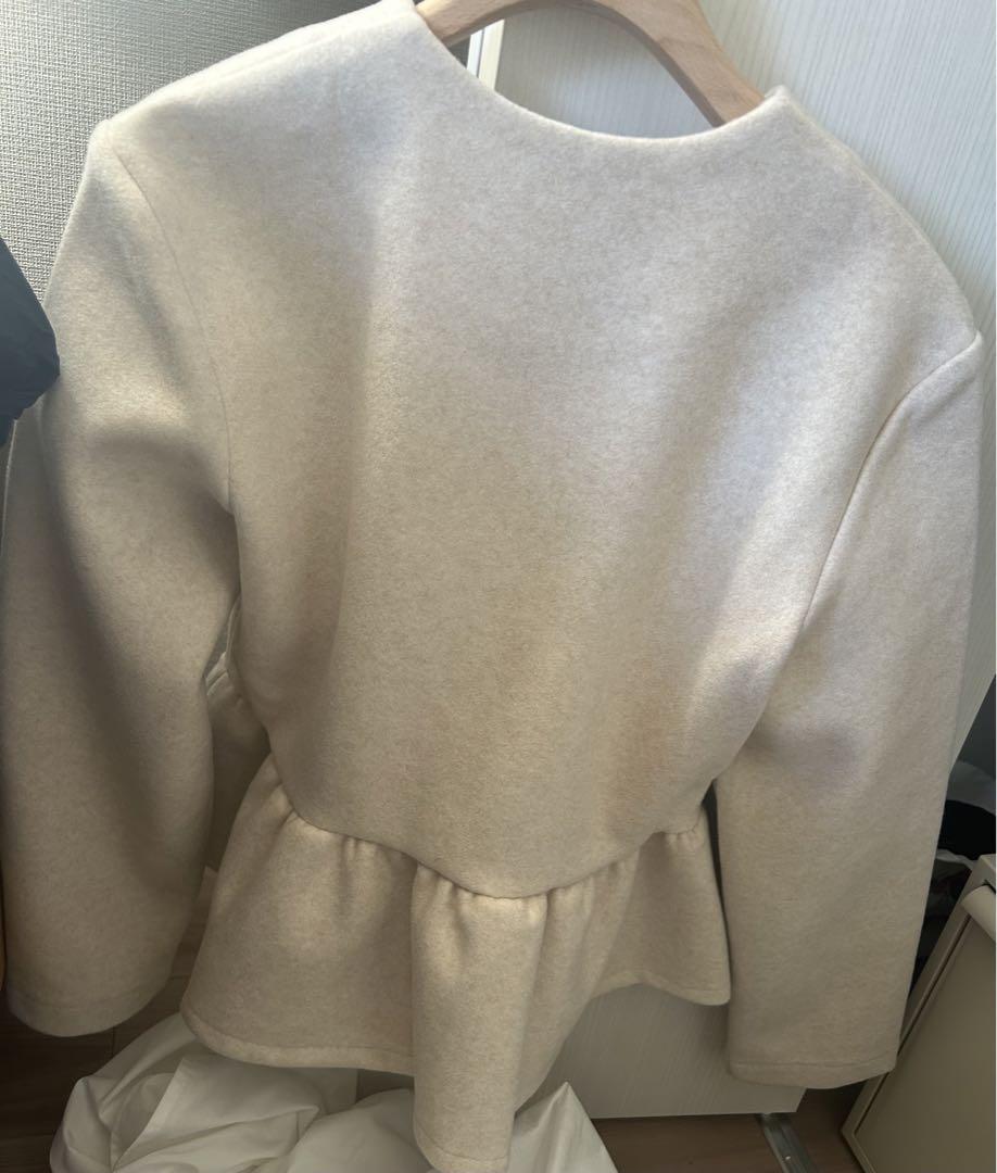 【新品】Bibiy B\" CAMEL PEPURAMU CARDIGAN