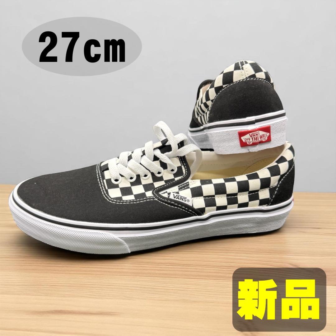 27㎝【新品未使用】　VANS スリッポンエラップ BLK/WHT CHK