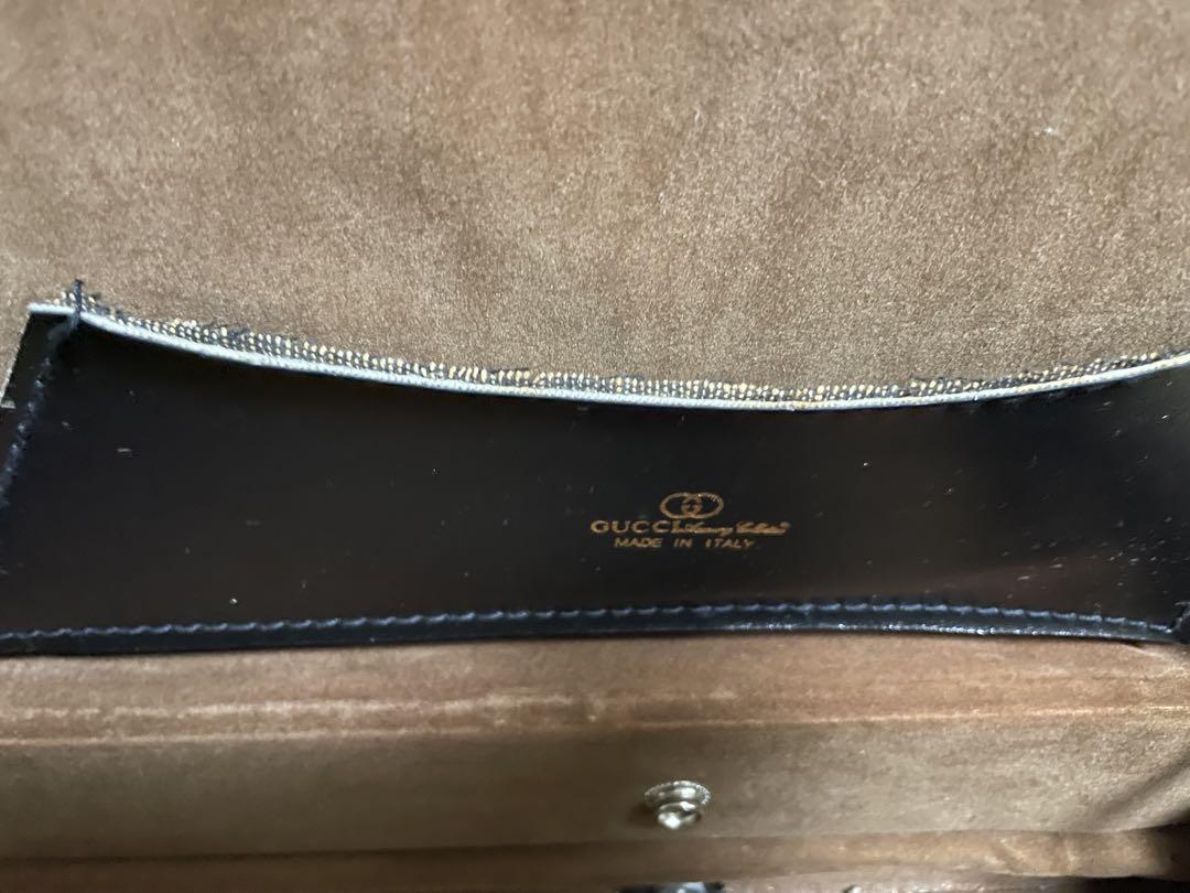 GUCCI ボストンバッグ キャンバス レザー