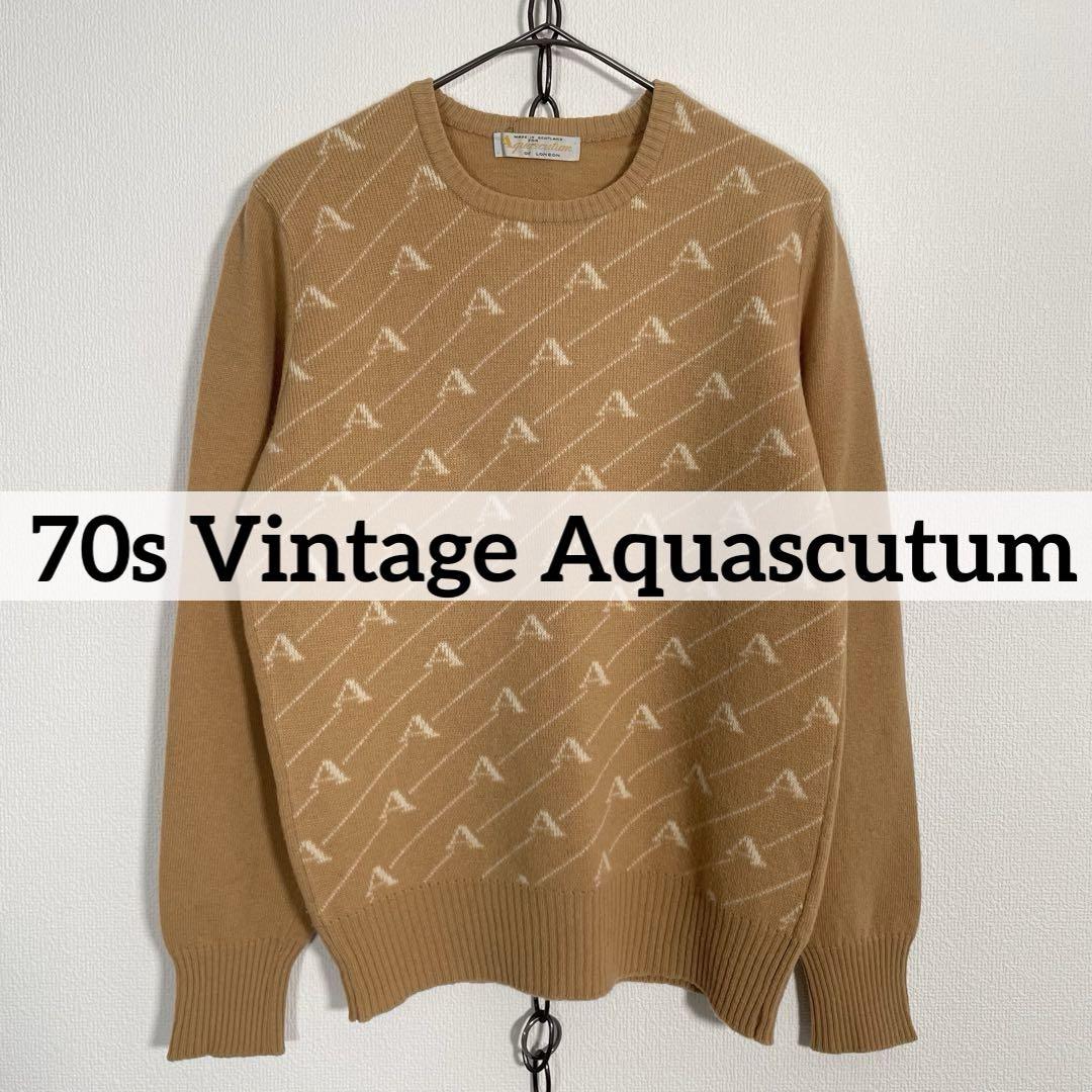 スコットランド製 70sヴィンテージ Aquascutum ニューウールセーター