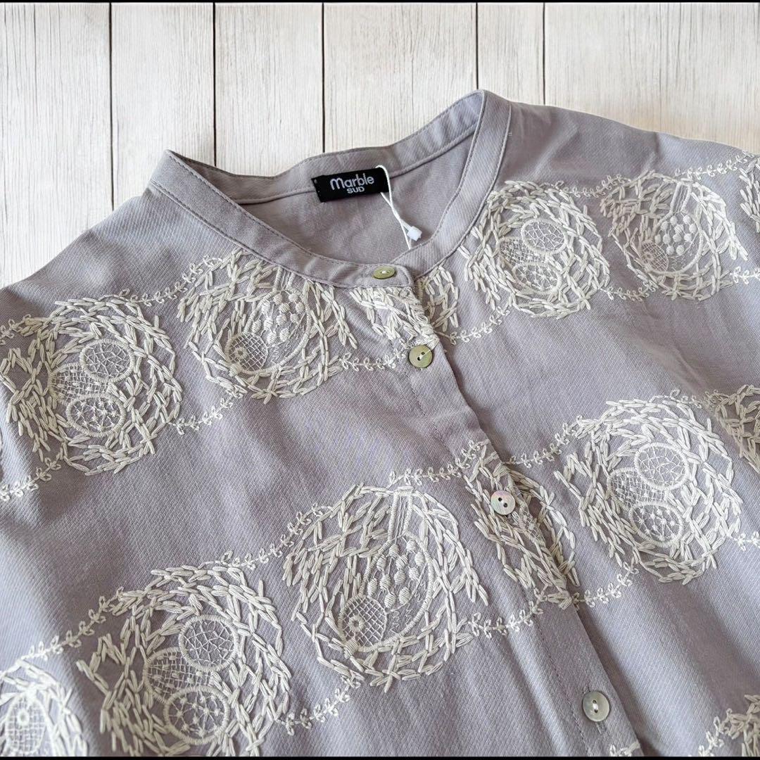 タグ付き未使用品　マーブルシュッド　鳥の巣　ストリングshirts 刺繍 タグ付き未使用品 マーブルシュッド 鳥の巣 ストリングshirts