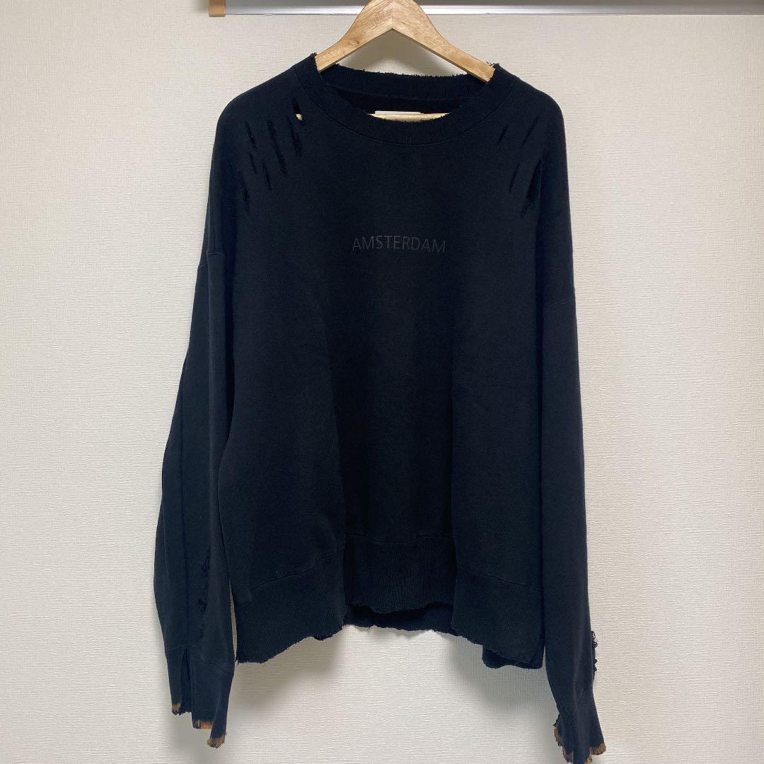 得価人気SALE stein OVERSIZED REBUILD SWEAT L S BLACK srHlB-m63175368500 日本製格安