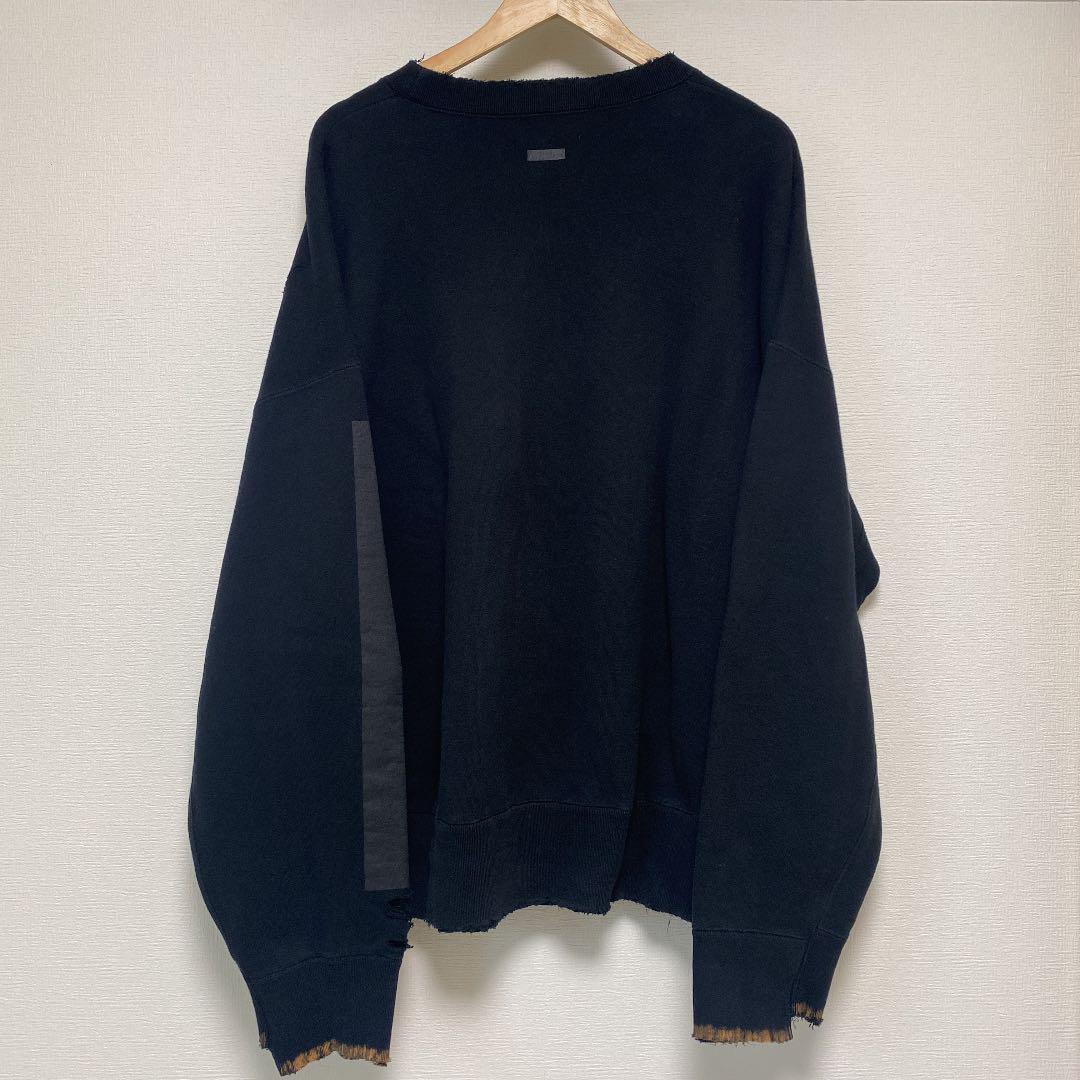 得価人気SALE stein OVERSIZED REBUILD SWEAT L S BLACK srHlB-m63175368500 日本製格安