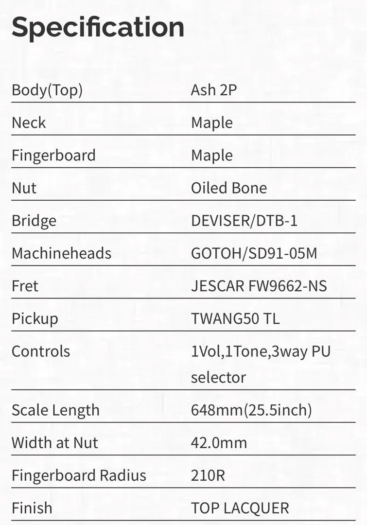 【超美品】momose テレキャス MTL2-STD/M 旧Fender型ヘッド
