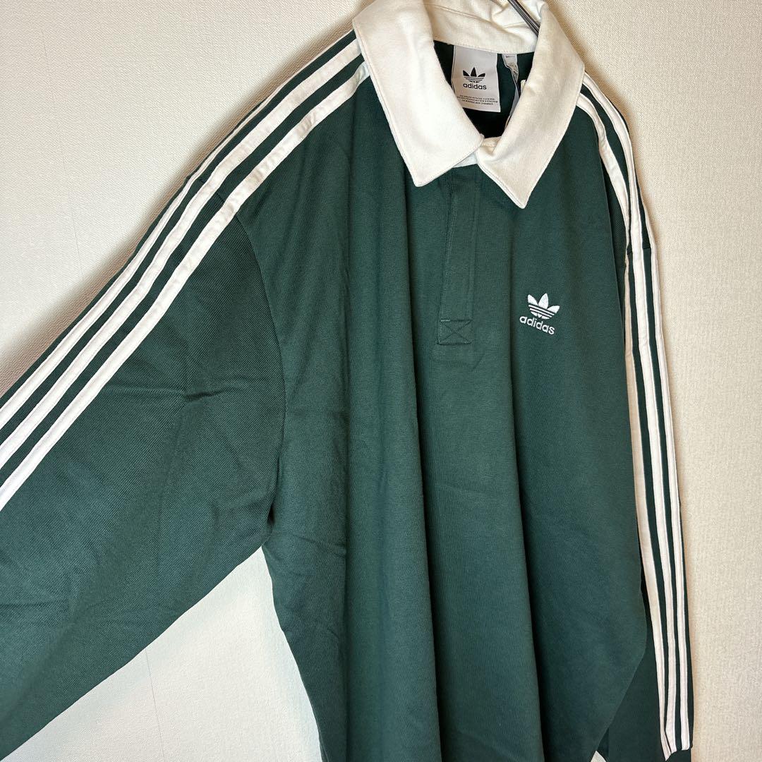 新品■2XL アディカラー　ラグビーポロシャツ　ミネラルグリーン