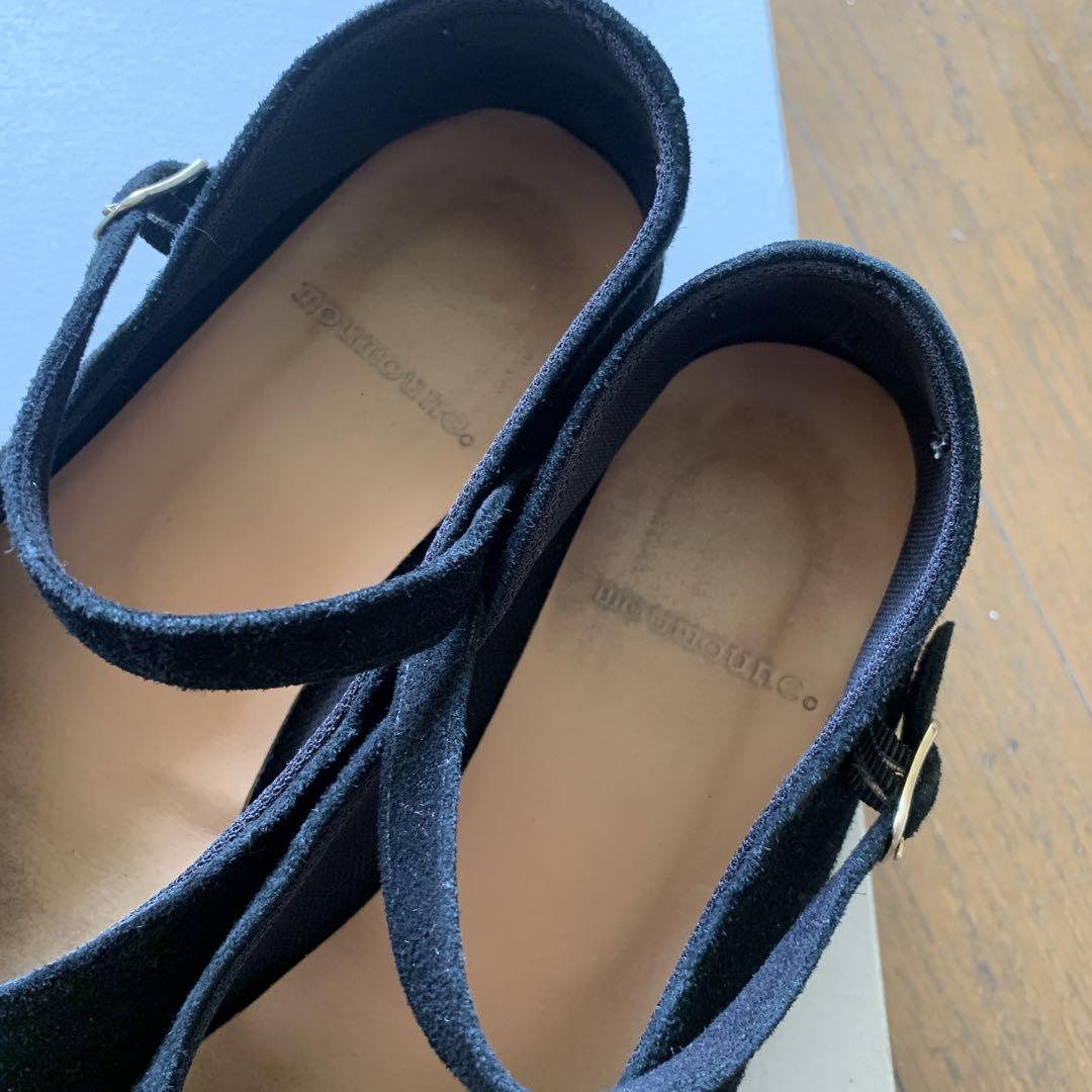 moumoune レディース　ストラップシューズ　24cm ブラック