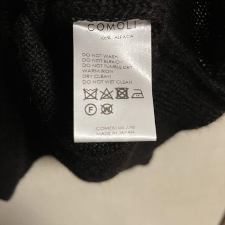 プロフィー COMOLI ブラックアルパカクルーネックニット w3BcZ-m63191010263 カテゴリー