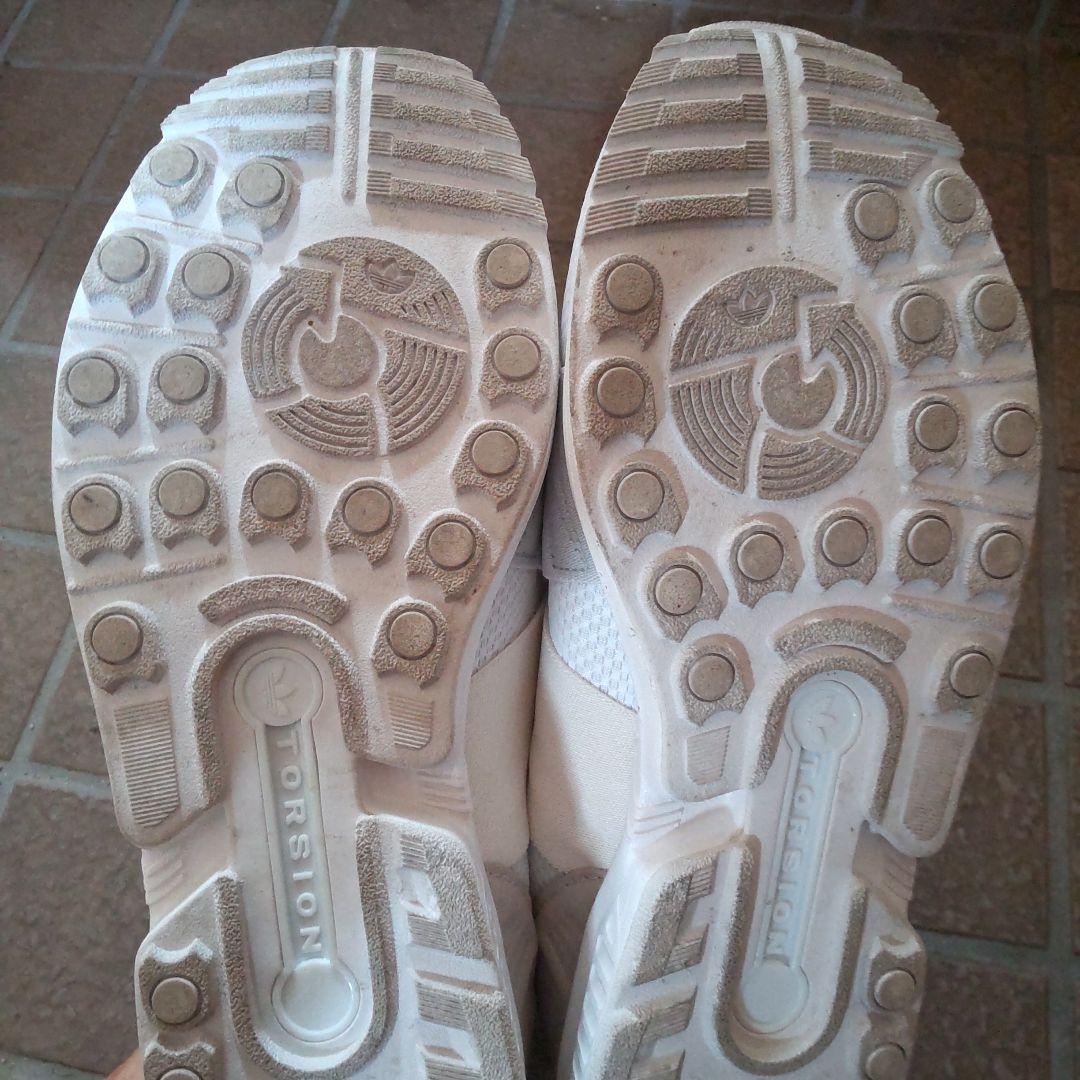 adidas zx flux slip on white ホワイト　28cm