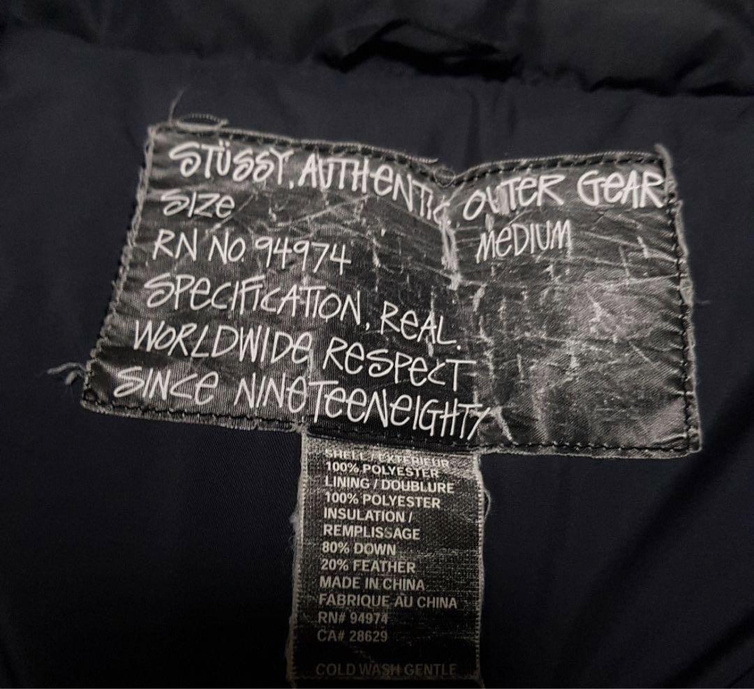 old stussy キルティングダウンジャケット