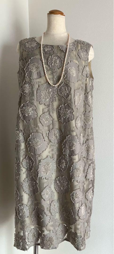 KEIKO SUZUKIノースリーブワンピース新品 Lサイズ　カーディガン