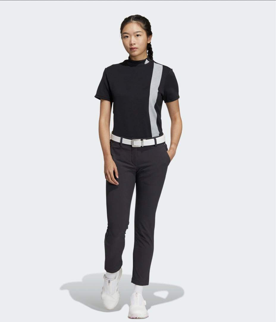 adidas - 【新品】アディダス　モックネック　半袖　シャツ　スカート　上下セット　黒　L 新品✨アディダスゴルフ 上下セット モックネックシャツ