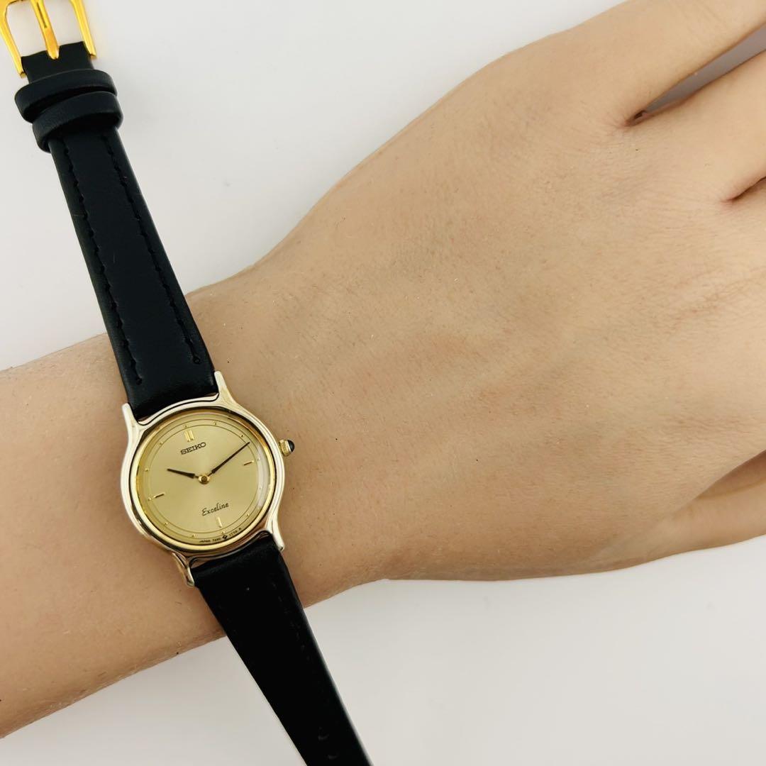 稼働 美品 SEIKO EXCELINE レディース腕時計 クォーツ 高級時計