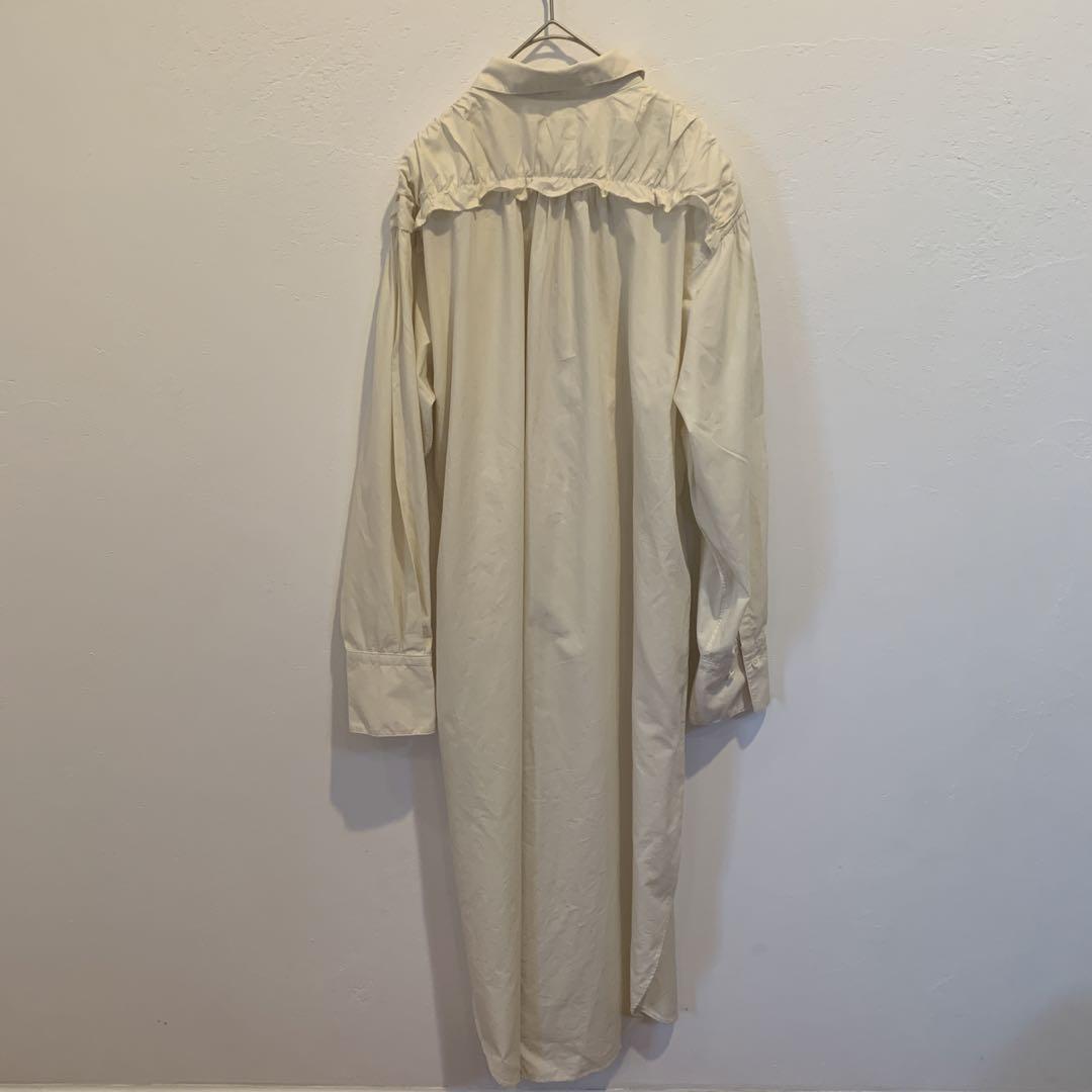 年末のプロモーション特価！ 美品 イエナ 36 シャツワンピース 定価2万円 ロング ギャザー ワンピース