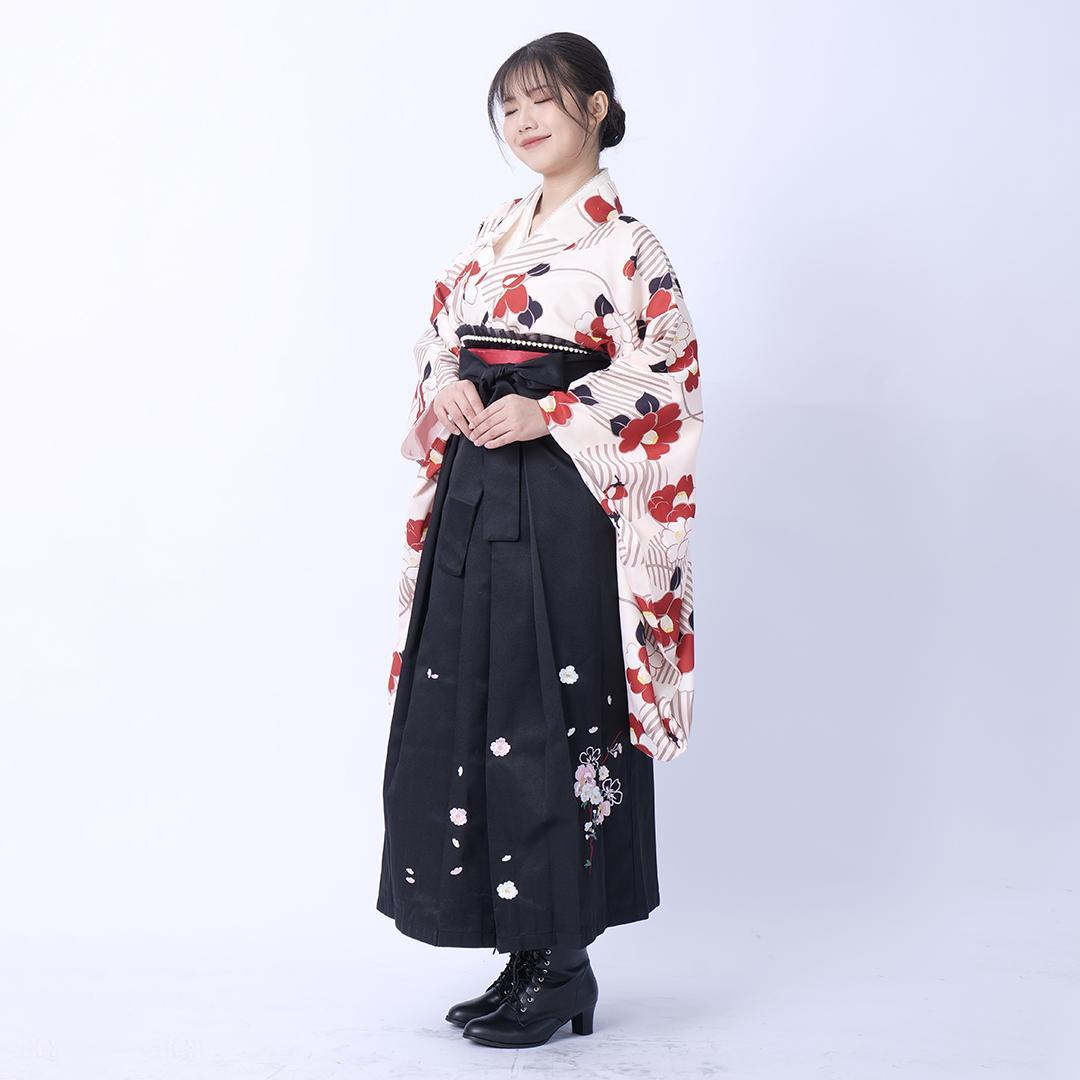 二尺袖単品 着物 小振袖 ショート丈 レディース 袴専用 卒業式 牡丹柄 工場 直営 店ファッション - 二尺袖単品 着物 小振袖 ショート丈