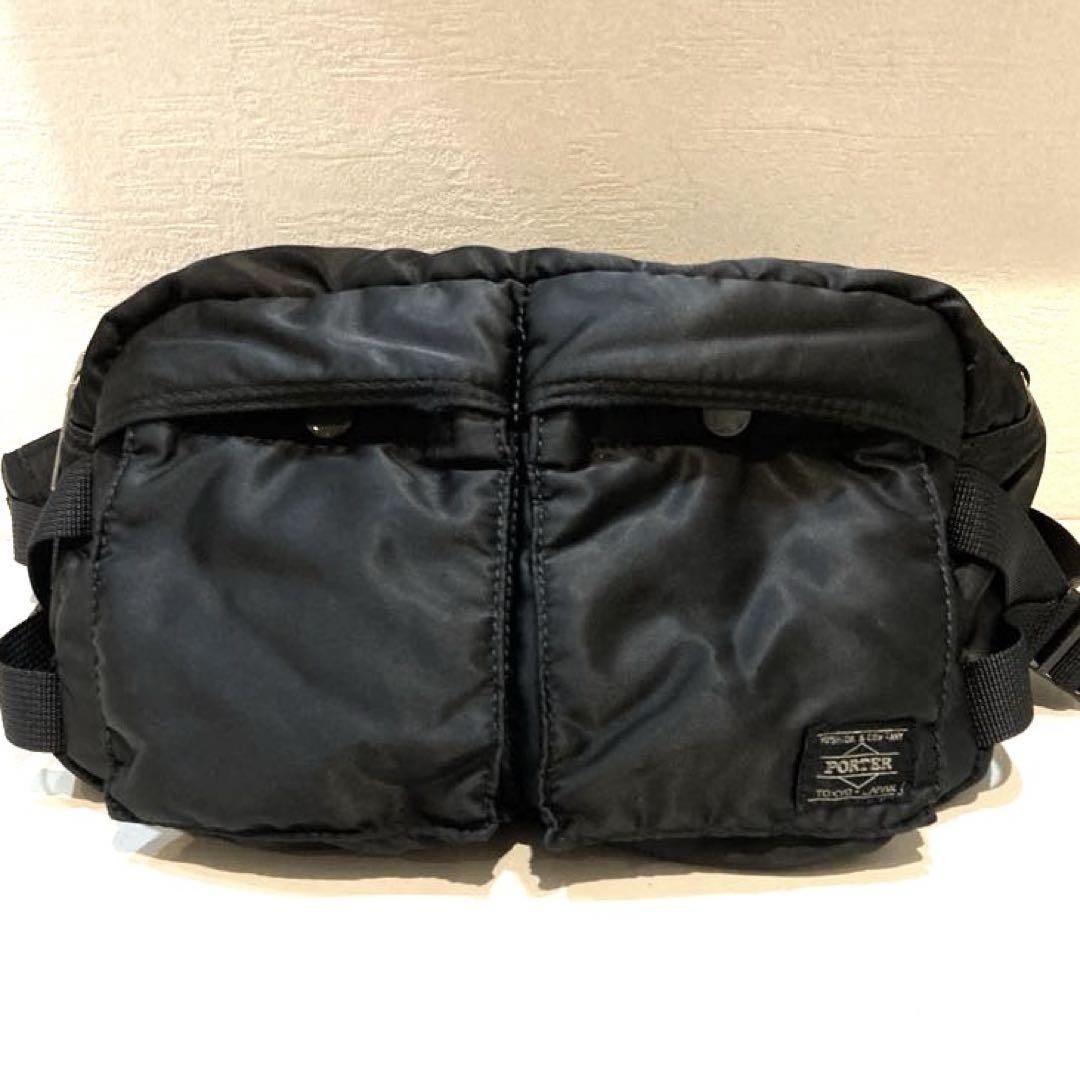【美品】PORTER タンカー　ウエストバッグ　黒