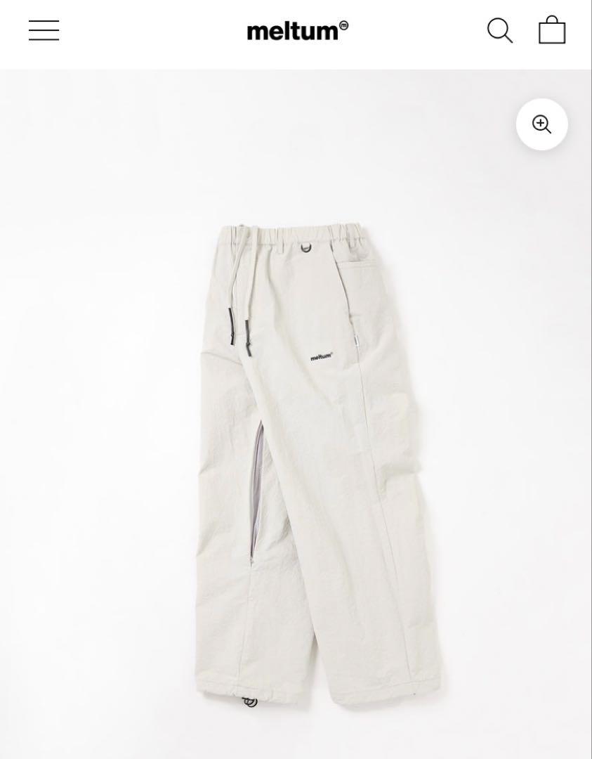 【GRANCY】ボタンレイヤードデザインナイロンパンツ GRANCY】Button Layered Design Nylon Pants / ボタンレイヤード
