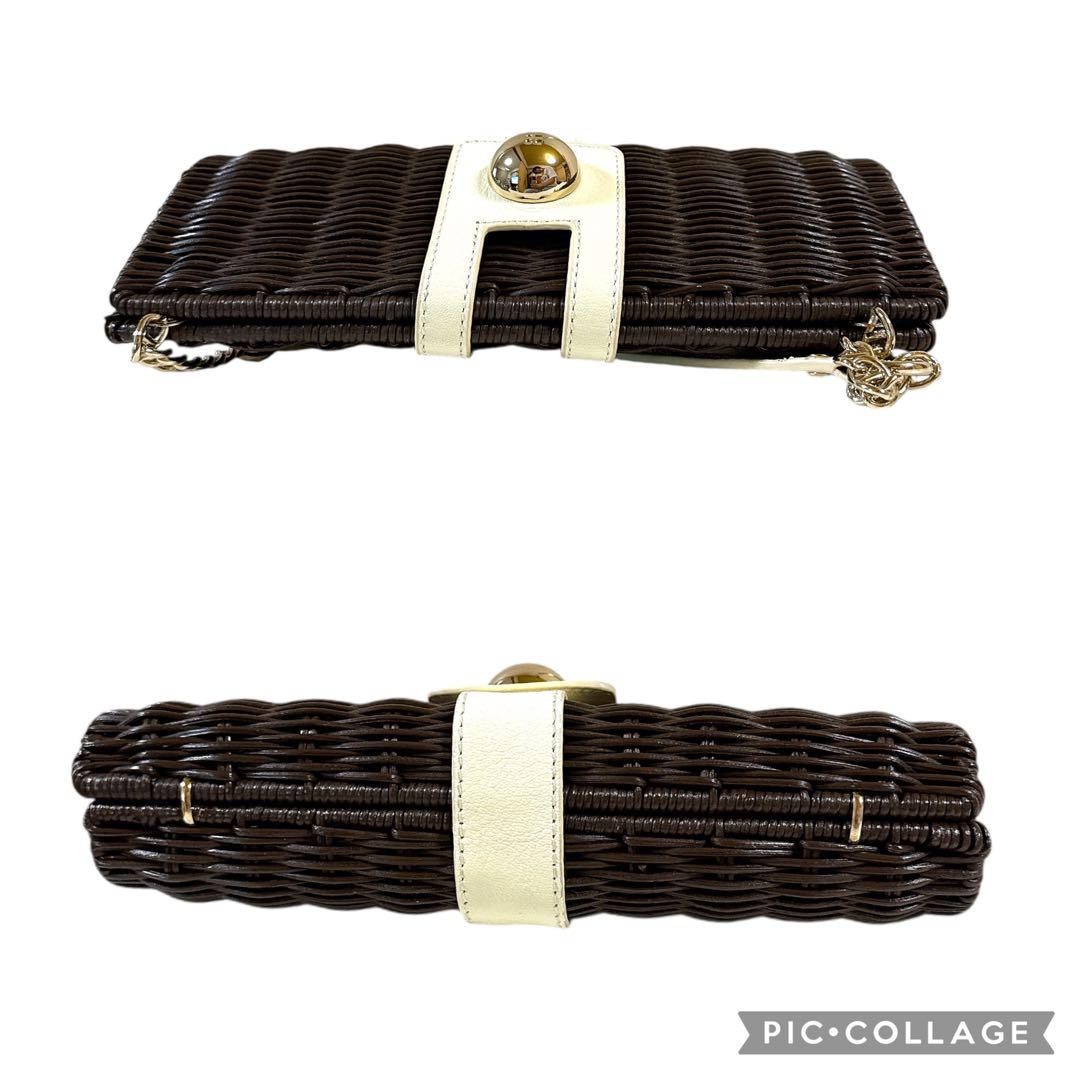 美品　ケイトスペード　ショルダーバッグ　かごバック　ハンドバッグ　焦茶 美品 ケイトスペード ショルダーバッグ かごバック ハンドバッグ