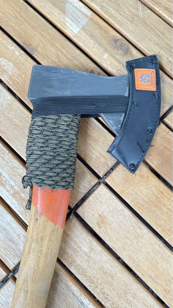 ハスクバーナ 手斧 専用革ケース付 美品
