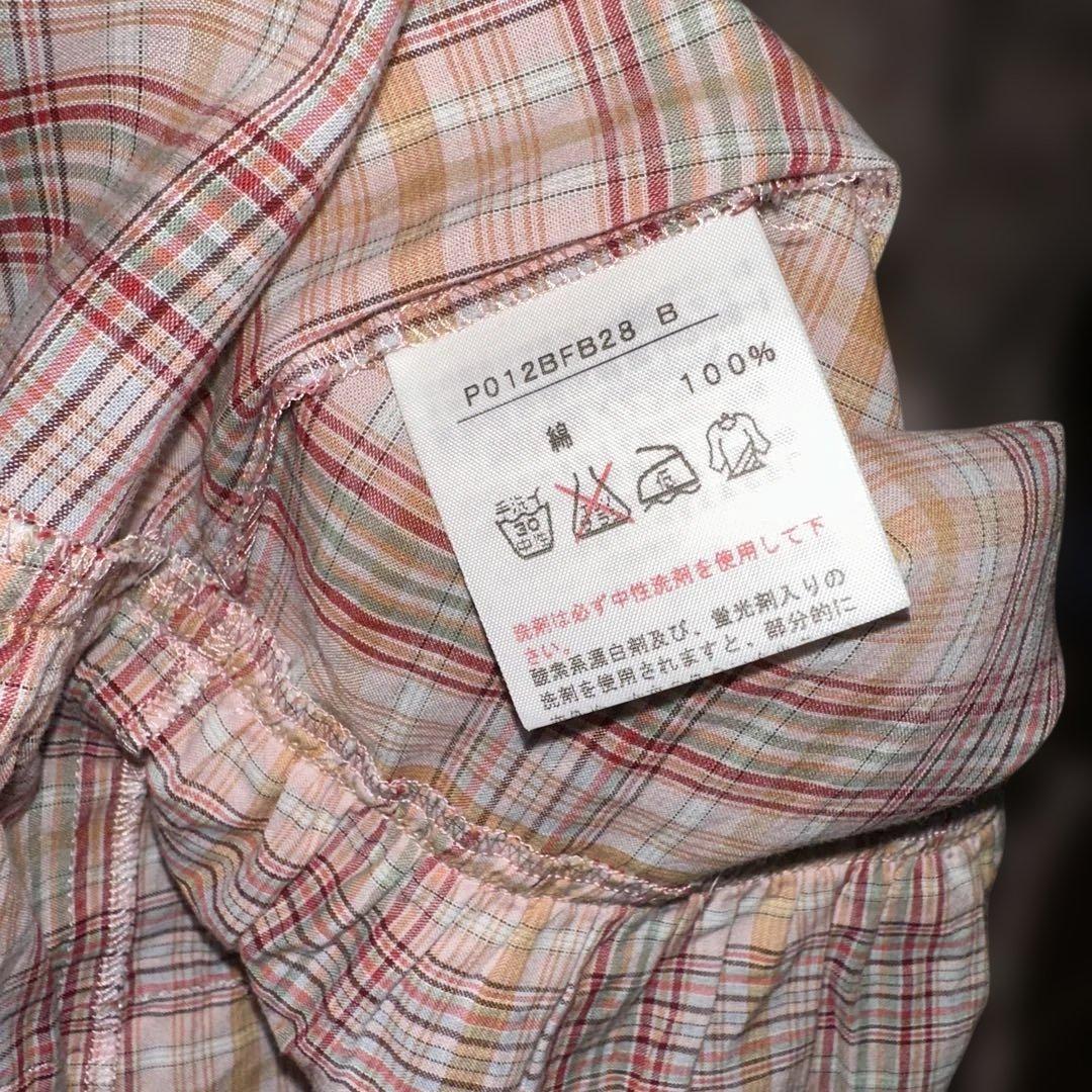 御専用！ピンクハウス　スモックブラウス　オリジナルチェック　ピンク系 御専用！ピンクハウス スモックブラウス オリジナルチェック