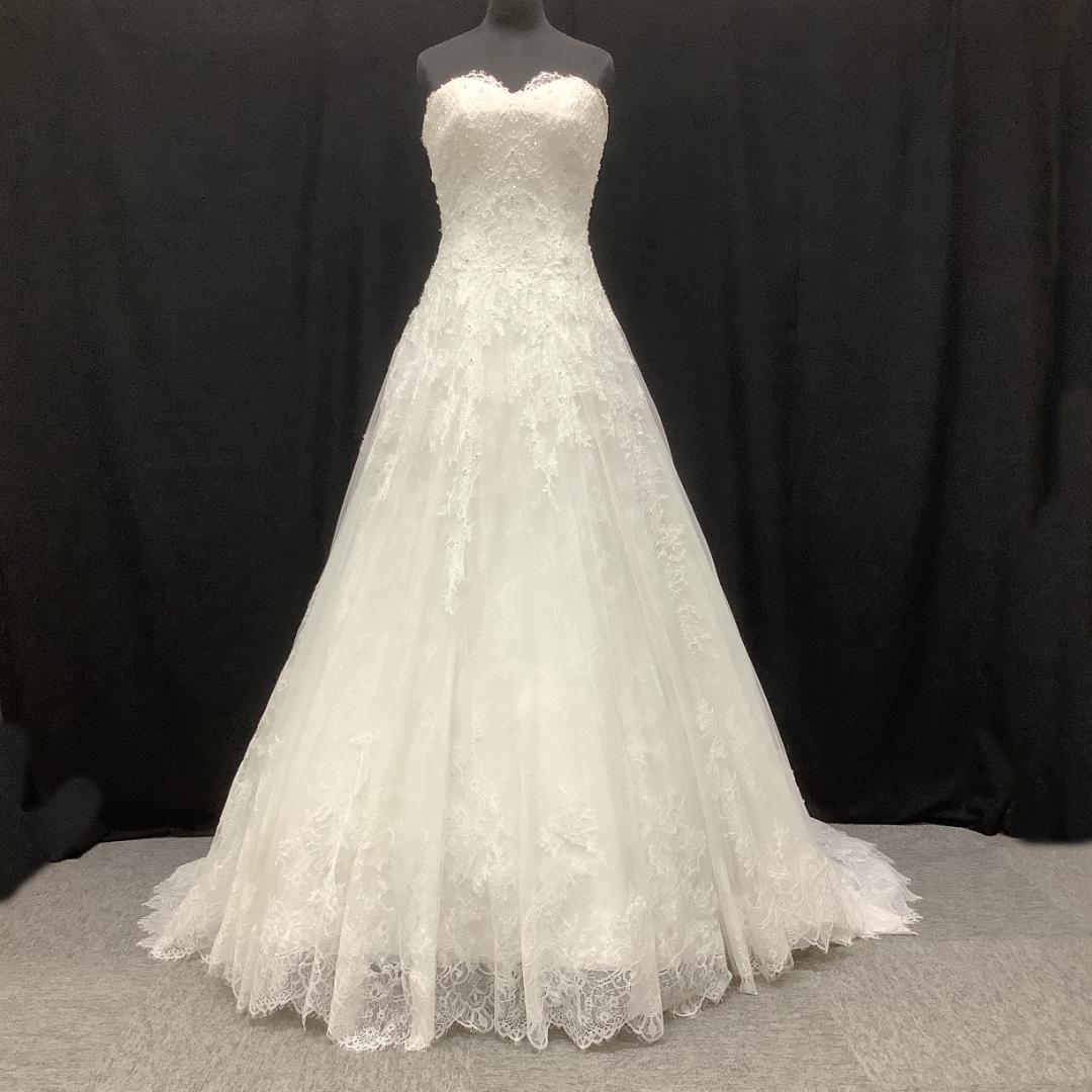 7号位【colet】総ビーズレースのAライン、キラキラ煌めくインポートドレス