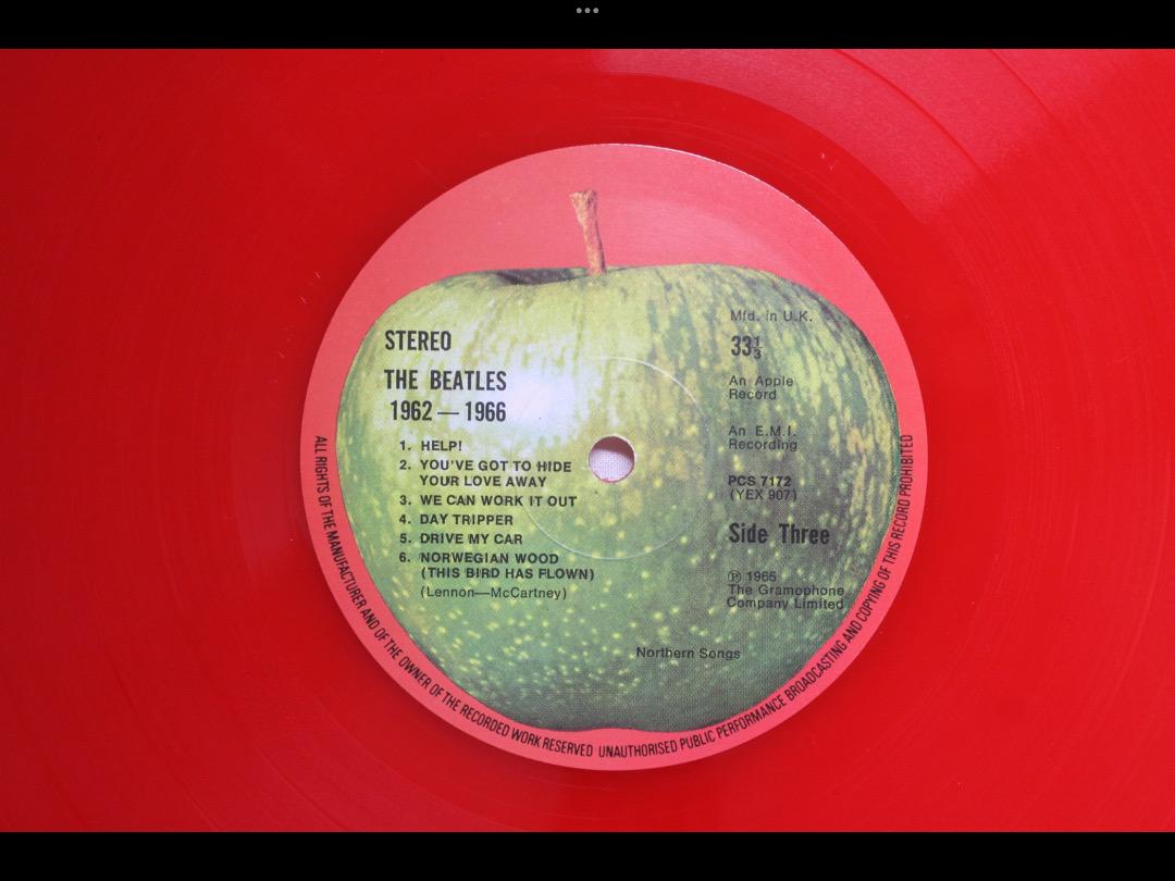 The Beatles 1962-1966 UK 英 赤盤 レコード盤1枚のみ - メルカリ