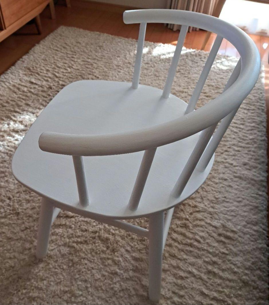 【難あり】白い回転チェア