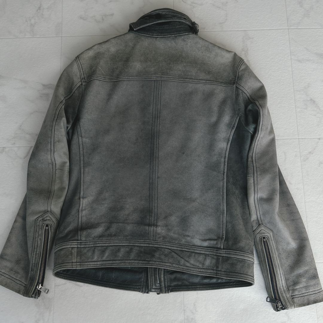 BURBERRY BLACK LABEL 羊革 ライダースジャケット M
