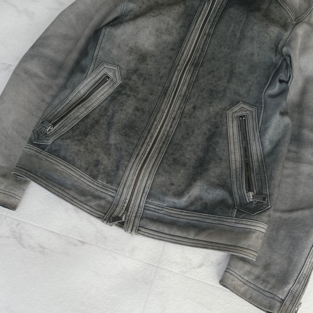 BURBERRY BLACK LABEL 羊革 ライダースジャケット M
