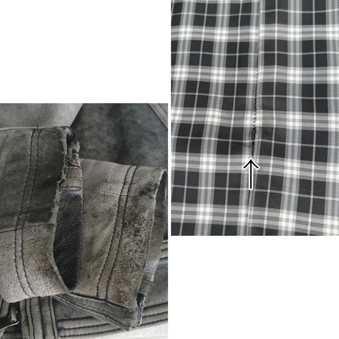 BURBERRY BLACK LABEL 羊革 ライダースジャケット M