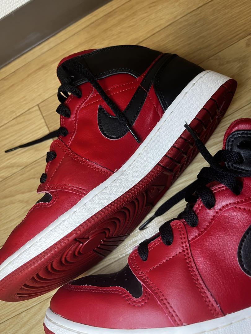 エアージョーダン　ブレットMID 27センチ NIKE AIR JORDAN 1 MID BRED 27 エアジョーダン ミッド エア