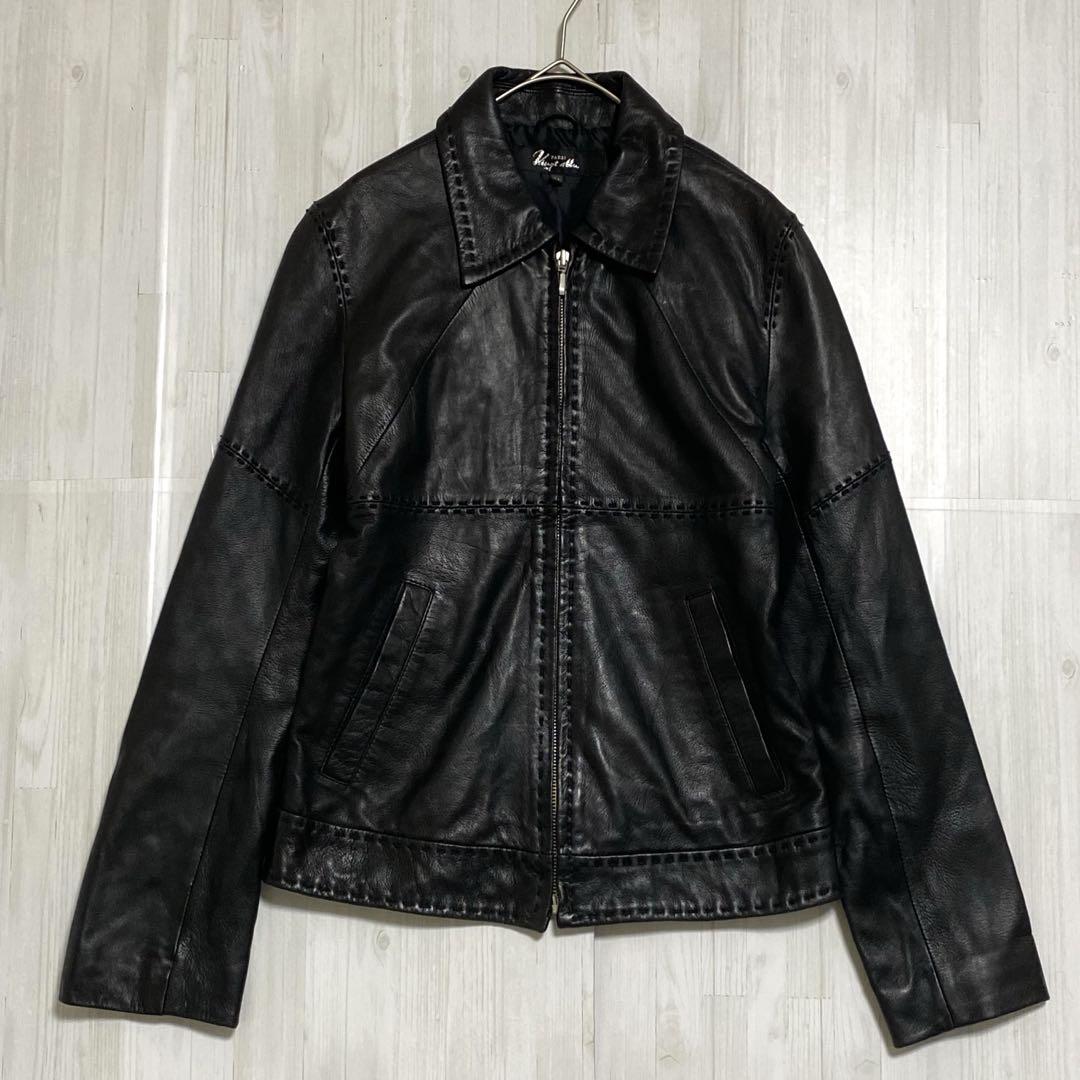 ヴァンテアン　羊革 フルジップジャケット　黒　M