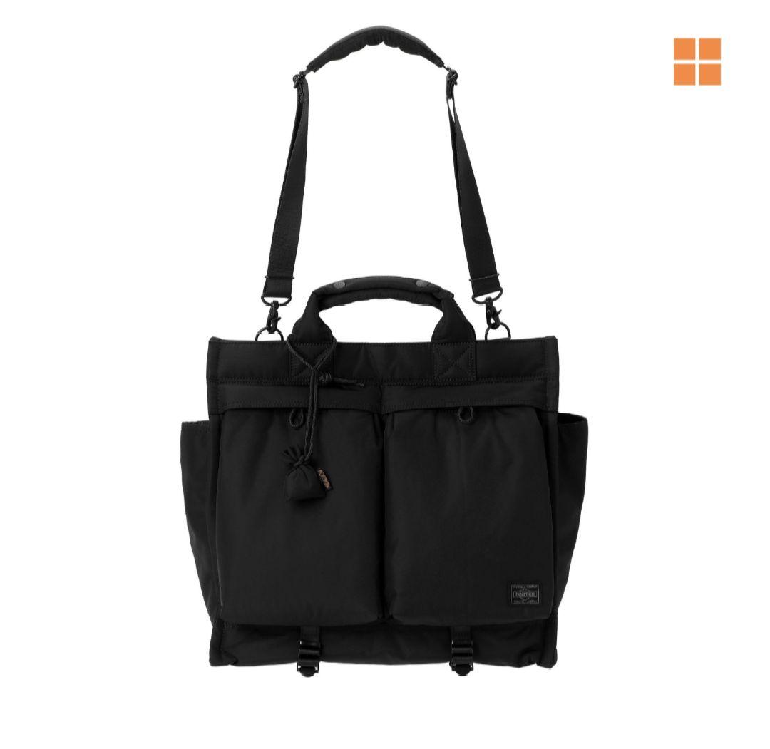 美品 ポーター センシズ 2way トートバッグ L 黒 ナイロン A4